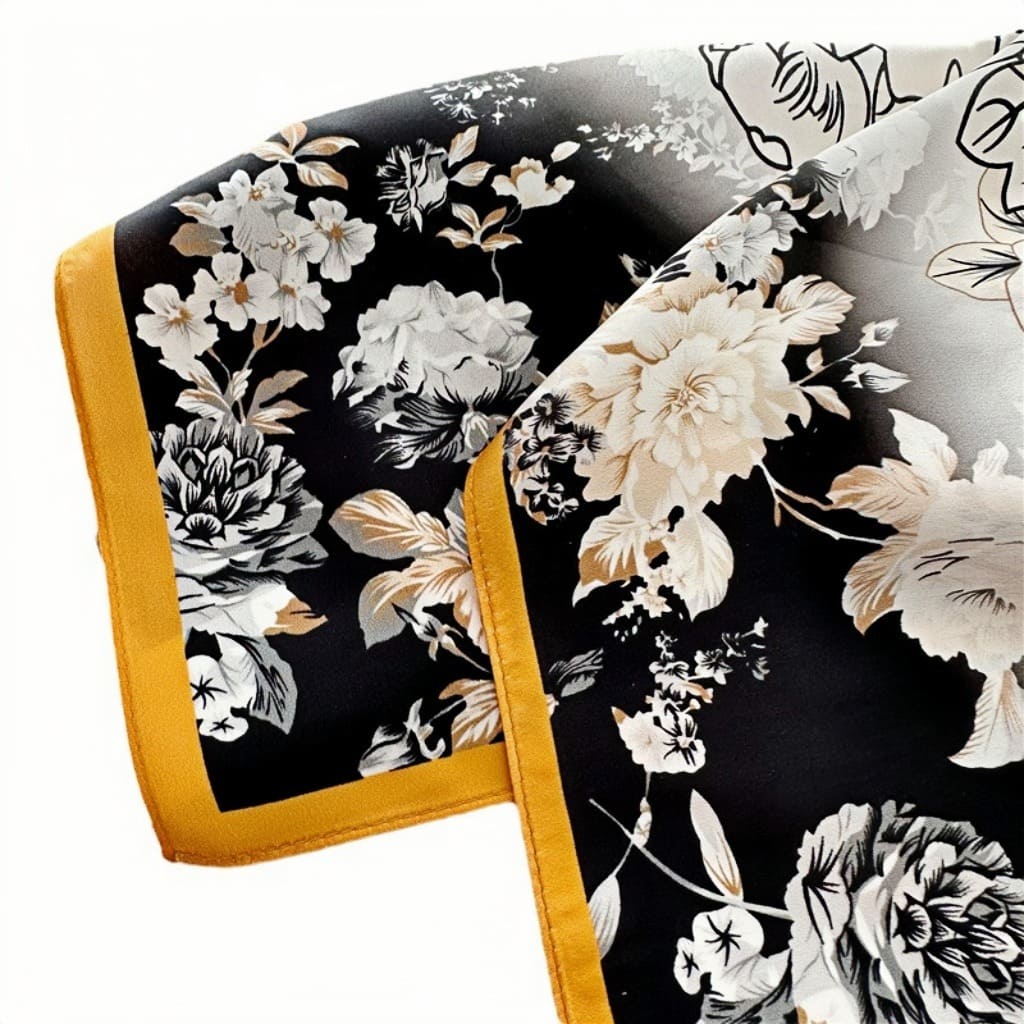 MaraSilk Pure Mulberry Silk Scarf - Square Crepe Satin MS194