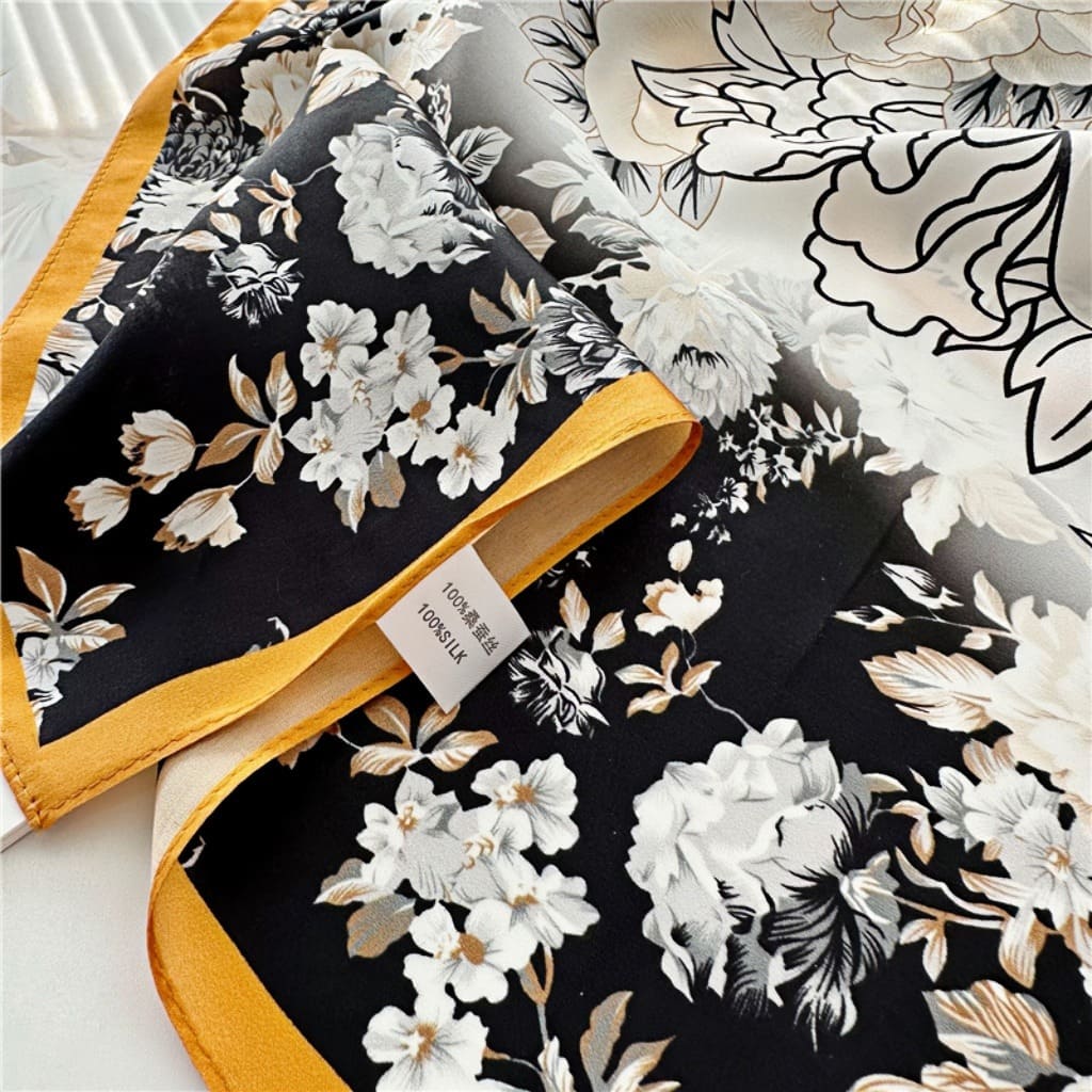 MaraSilk Pure Mulberry Silk Scarf - Square Crepe Satin MS194