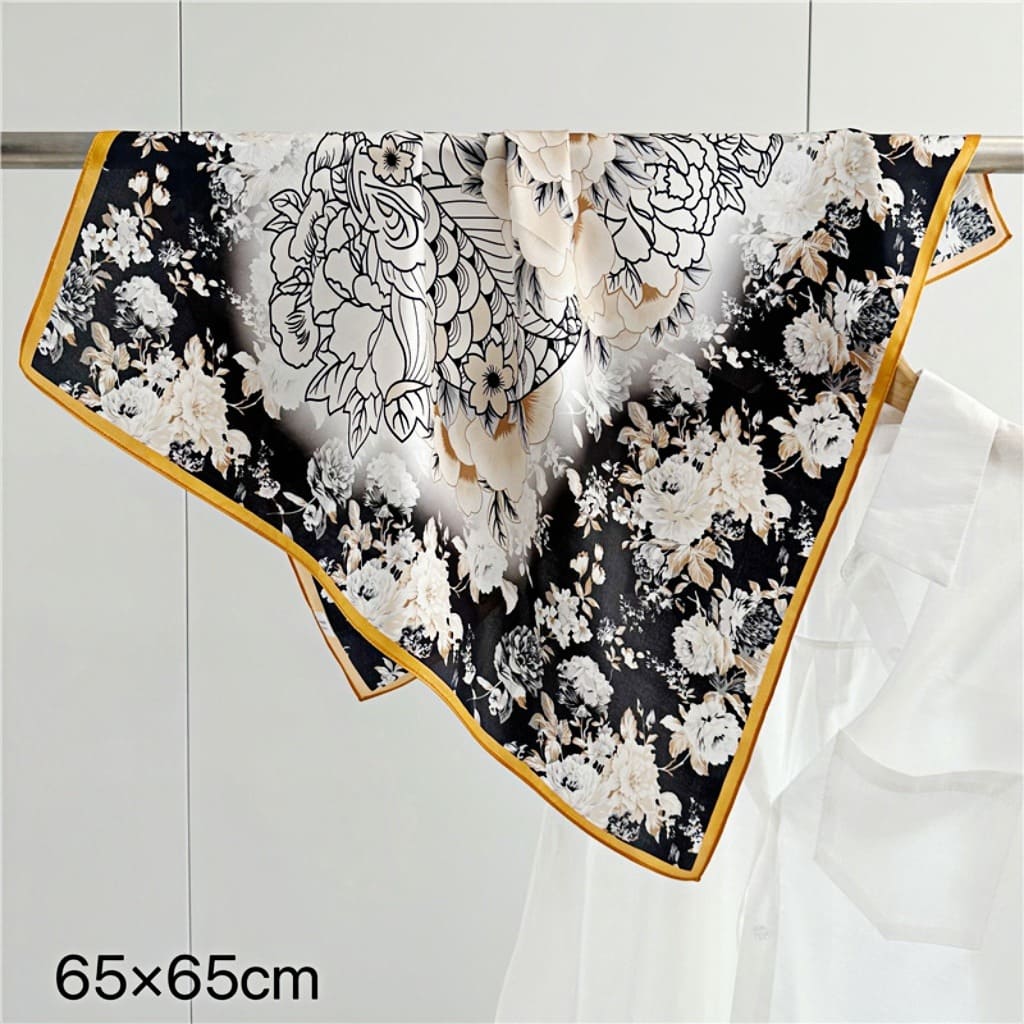 MaraSilk Pure Mulberry Silk Scarf - Square Crepe Satin MS194