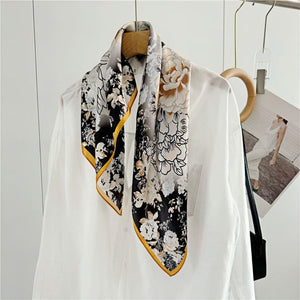 MaraSilk Pure Mulberry Silk Scarf - Square Crepe Satin MS194