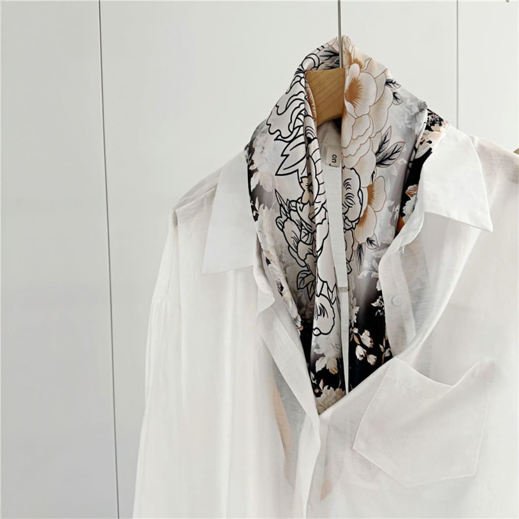 MaraSilk Pure Mulberry Silk Scarf - Square Crepe Satin MS194