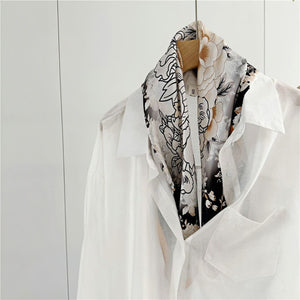 MaraSilk Pure Mulberry Silk Scarf - Square Crepe Satin MS194