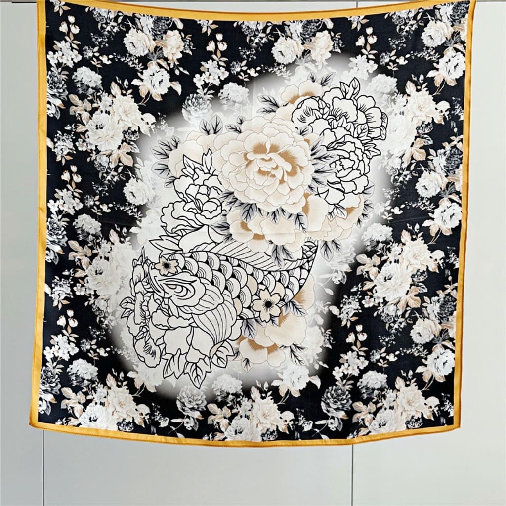 MaraSilk Pure Mulberry Silk Scarf - Square Crepe Satin MS194