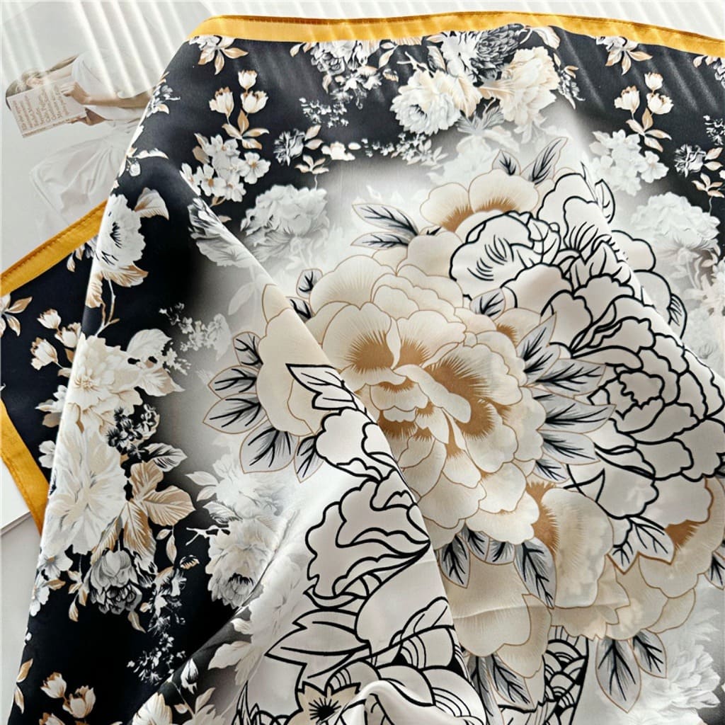 MaraSilk Pure Mulberry Silk Scarf - Square Crepe Satin MS194