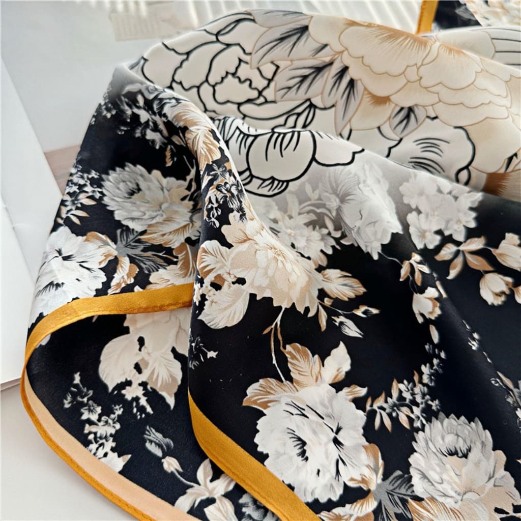 MaraSilk Pure Mulberry Silk Scarf - Square Crepe Satin MS194