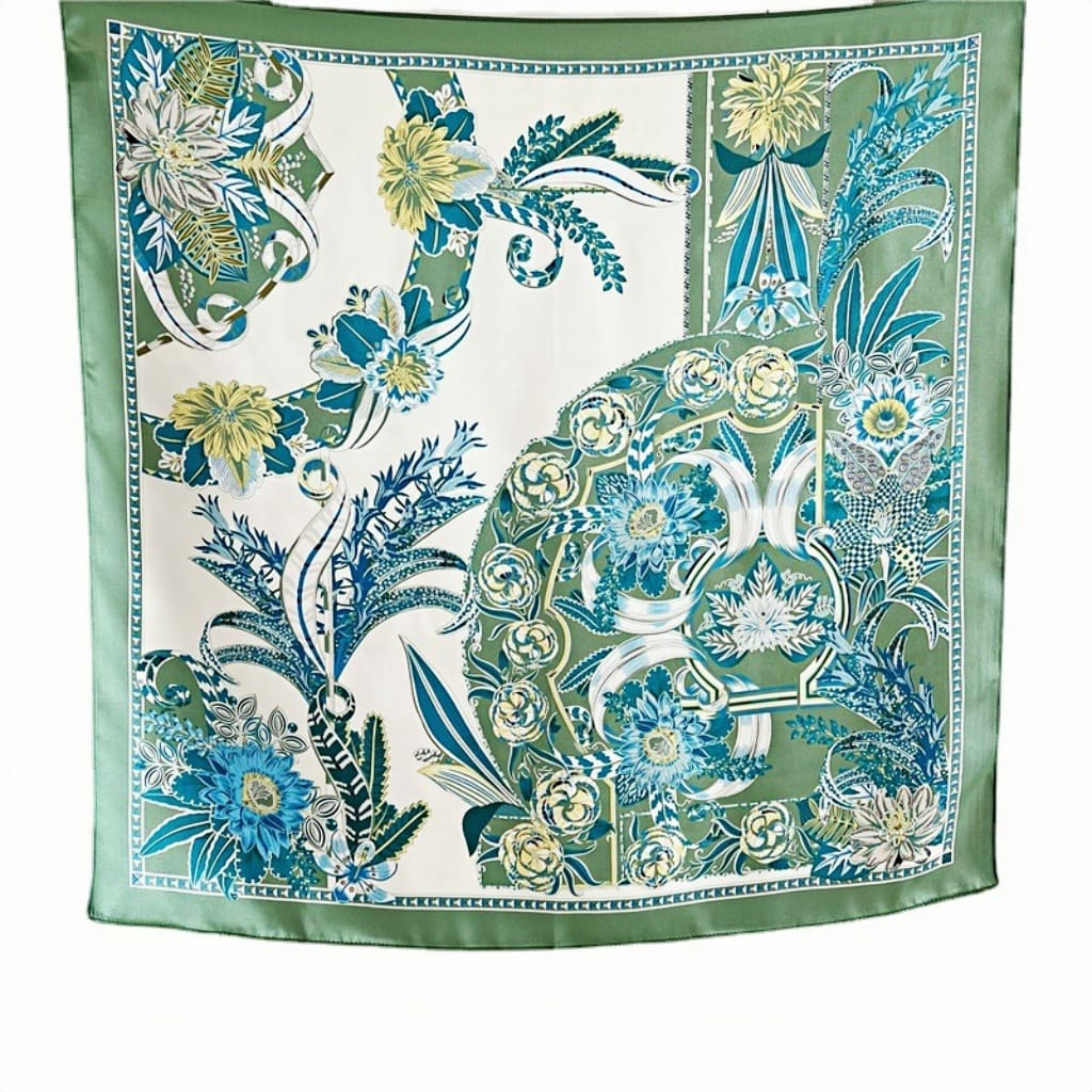 MaraSilk Pure Mulberry Silk Scarf - Square Crepe Satin MS195