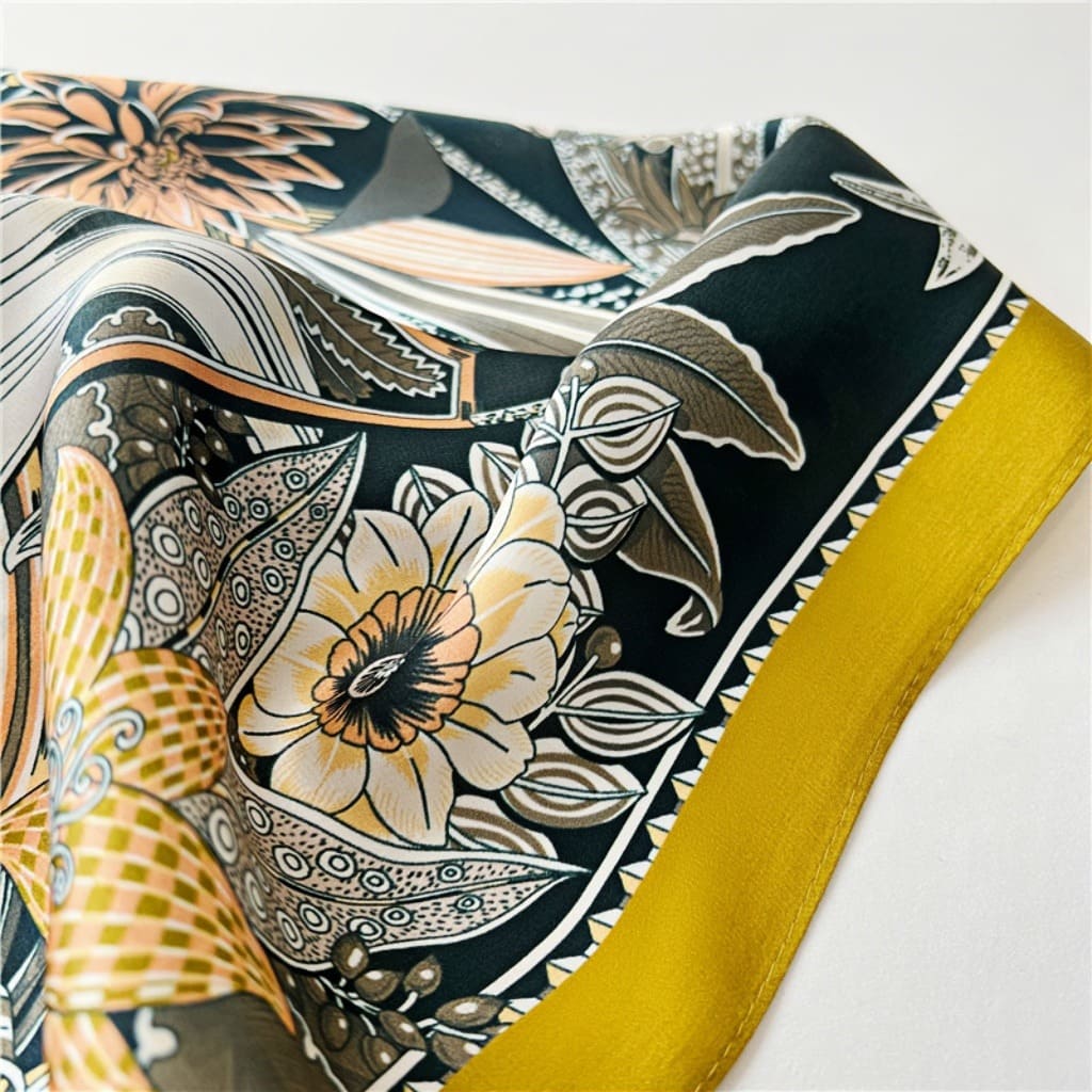 MaraSilk Pure Mulberry Silk Scarf - Square Crepe Satin MS195