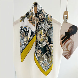 MaraSilk Pure Mulberry Silk Scarf - Square Crepe Satin MS195