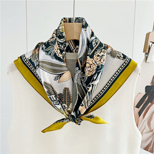 MaraSilk Pure Mulberry Silk Scarf - Square Crepe Satin MS195