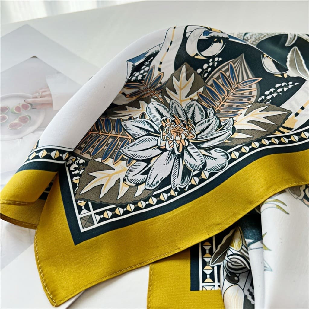 MaraSilk Pure Mulberry Silk Scarf - Square Crepe Satin MS195