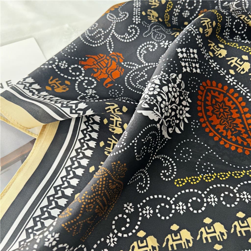 MaraSilk Pure Mulberry Silk Scarf - Square Crepe Satin MS196