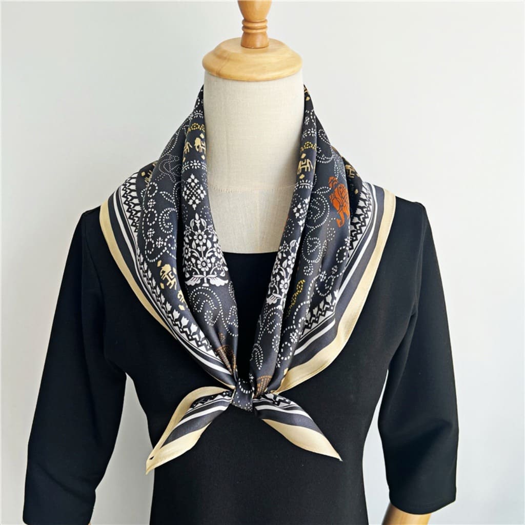 MaraSilk Pure Mulberry Silk Scarf - Square Crepe Satin MS196 25" x 25" MS19601