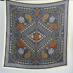 MaraSilk Pure Mulberry Silk Scarf - Square Crepe Satin MS196