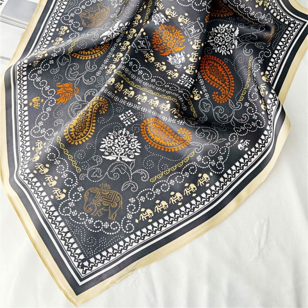 MaraSilk Pure Mulberry Silk Scarf - Square Crepe Satin MS196