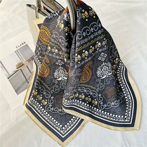 MaraSilk Pure Mulberry Silk Scarf - Square Crepe Satin MS196