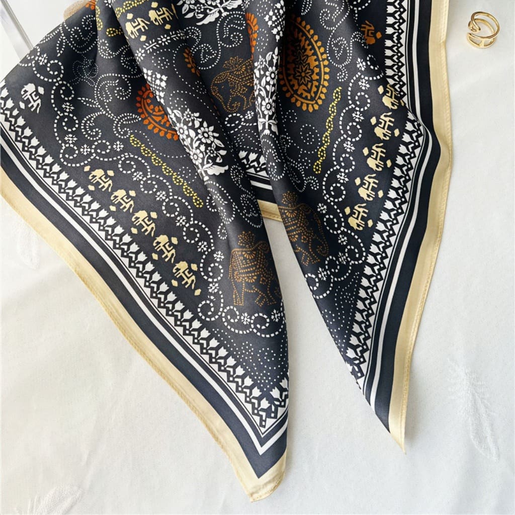 MaraSilk Pure Mulberry Silk Scarf - Square Crepe Satin MS196