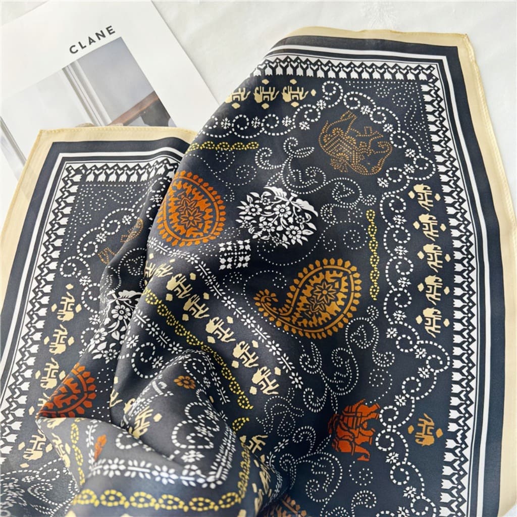 MaraSilk Pure Mulberry Silk Scarf - Square Crepe Satin MS196