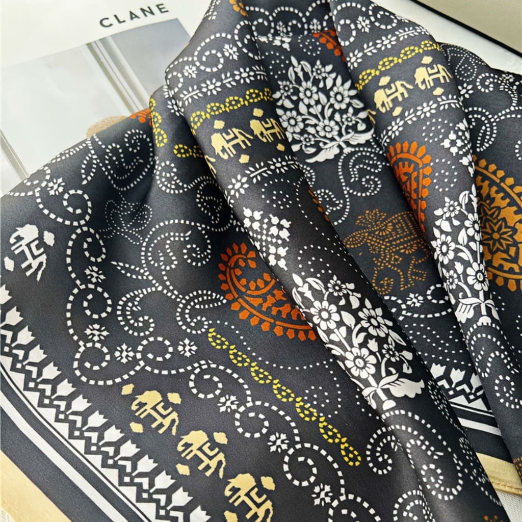 MaraSilk Pure Mulberry Silk Scarf - Square Crepe Satin MS196