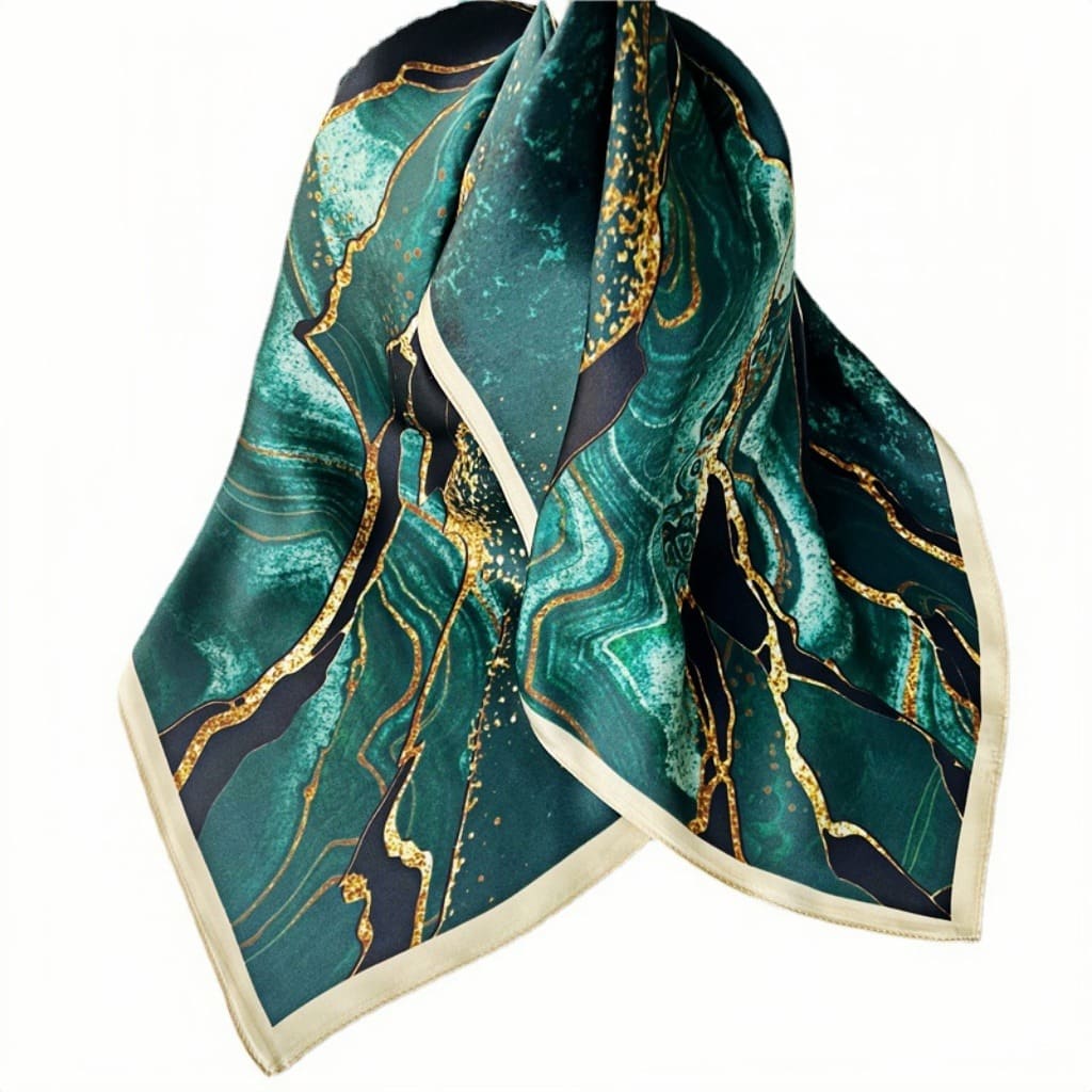 MaraSilk Pure Mulberry Silk Scarf - Square Crepe Satin MS197