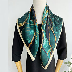 MaraSilk Pure Mulberry Silk Scarf - Square Crepe Satin MS197