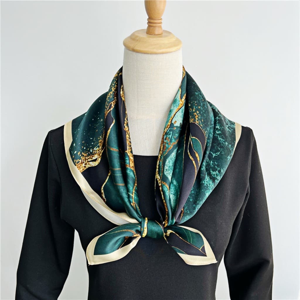 MaraSilk Pure Mulberry Silk Scarf - Square Crepe Satin MS197 25" x 25" MS19701