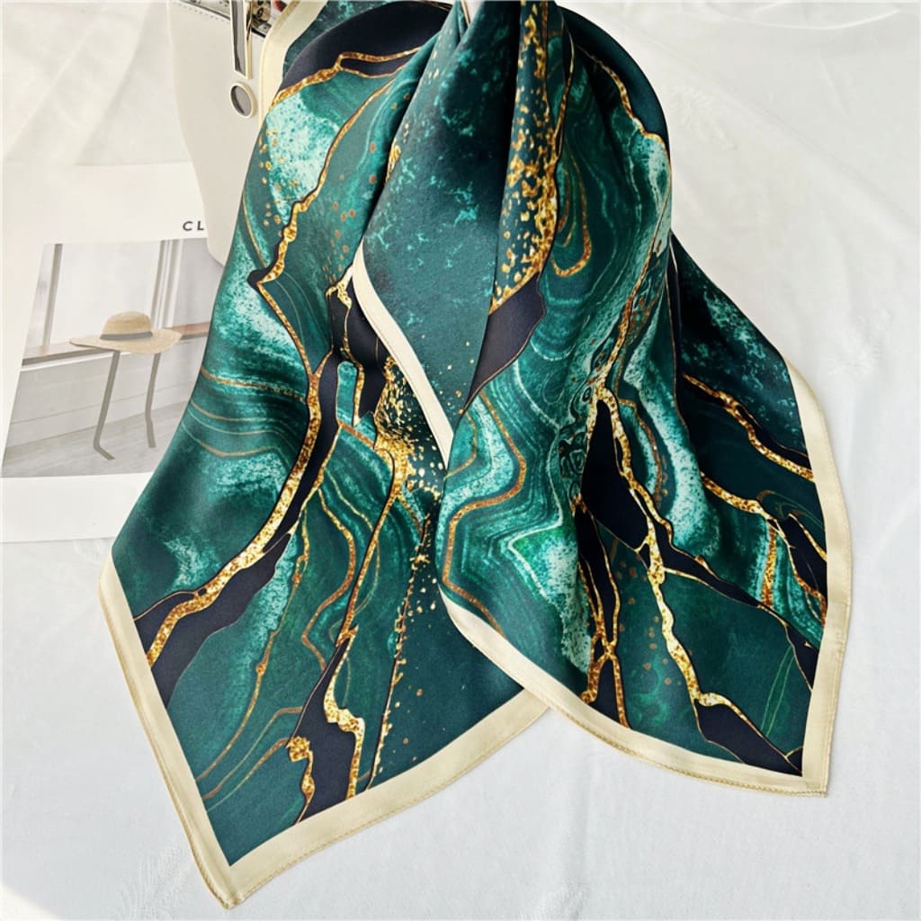MaraSilk Pure Mulberry Silk Scarf - Square Crepe Satin MS197