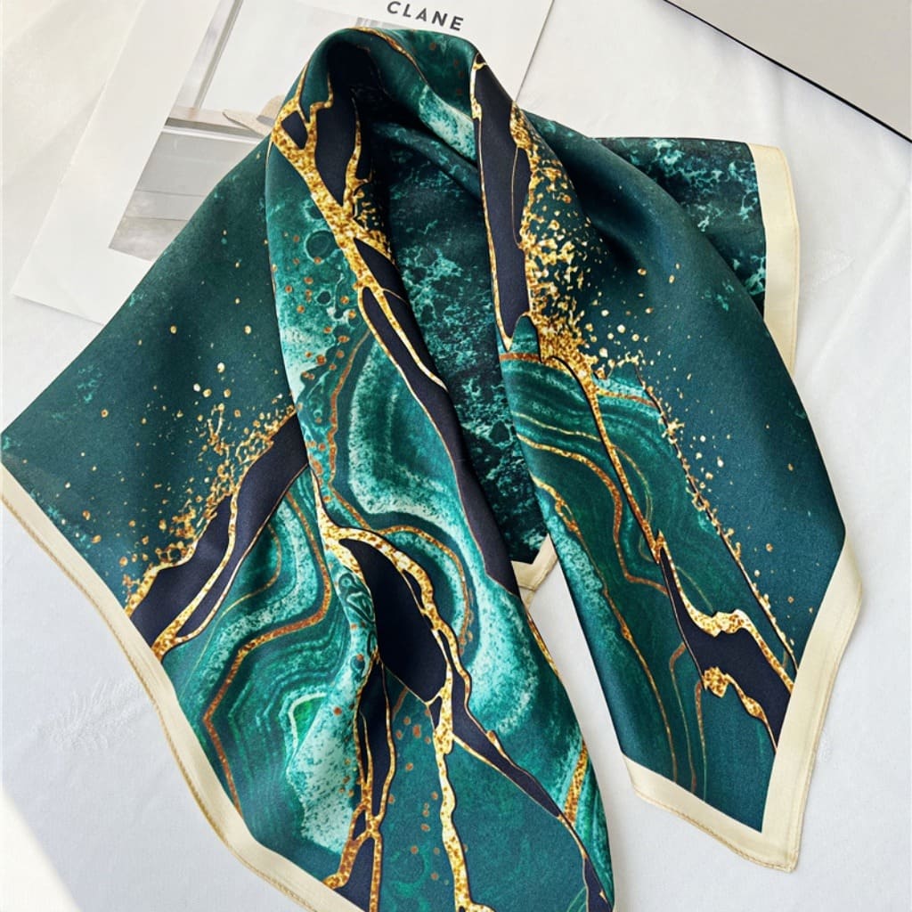 MaraSilk Pure Mulberry Silk Scarf - Square Crepe Satin MS197