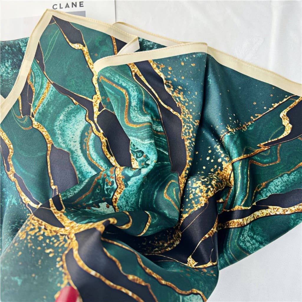 MaraSilk Pure Mulberry Silk Scarf - Square Crepe Satin MS197