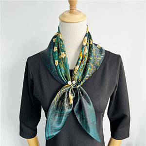 MaraSilk Pure Mulberry Silk Scarf - Square Crepe Satin MS198 25" x 25" MS19801