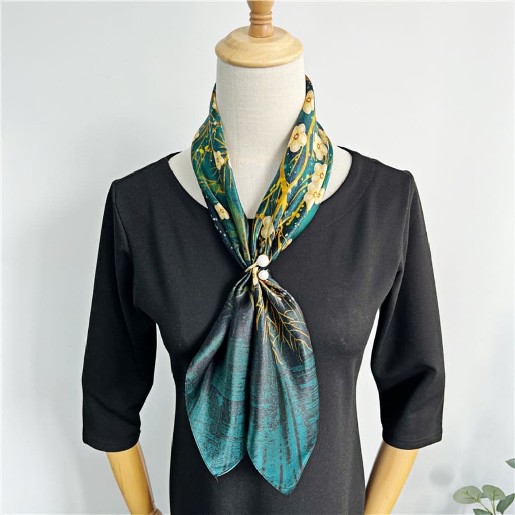 MaraSilk Pure Mulberry Silk Scarf - Square Crepe Satin MS198