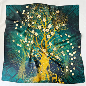 MaraSilk Pure Mulberry Silk Scarf - Square Crepe Satin MS198