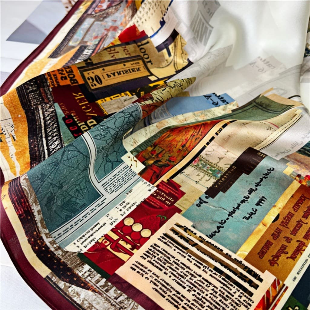 MaraSilk Pure Mulberry Silk Scarf - Square Crepe Satin MS199