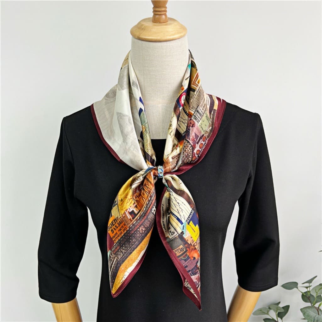 MaraSilk Pure Mulberry Silk Scarf - Square Crepe Satin MS199 25" x 25" MS19901