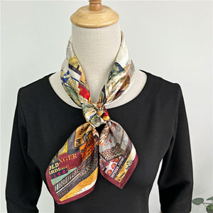 MaraSilk Pure Mulberry Silk Scarf - Square Crepe Satin MS199