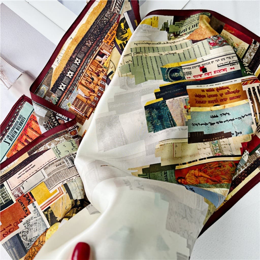 MaraSilk Pure Mulberry Silk Scarf - Square Crepe Satin MS199