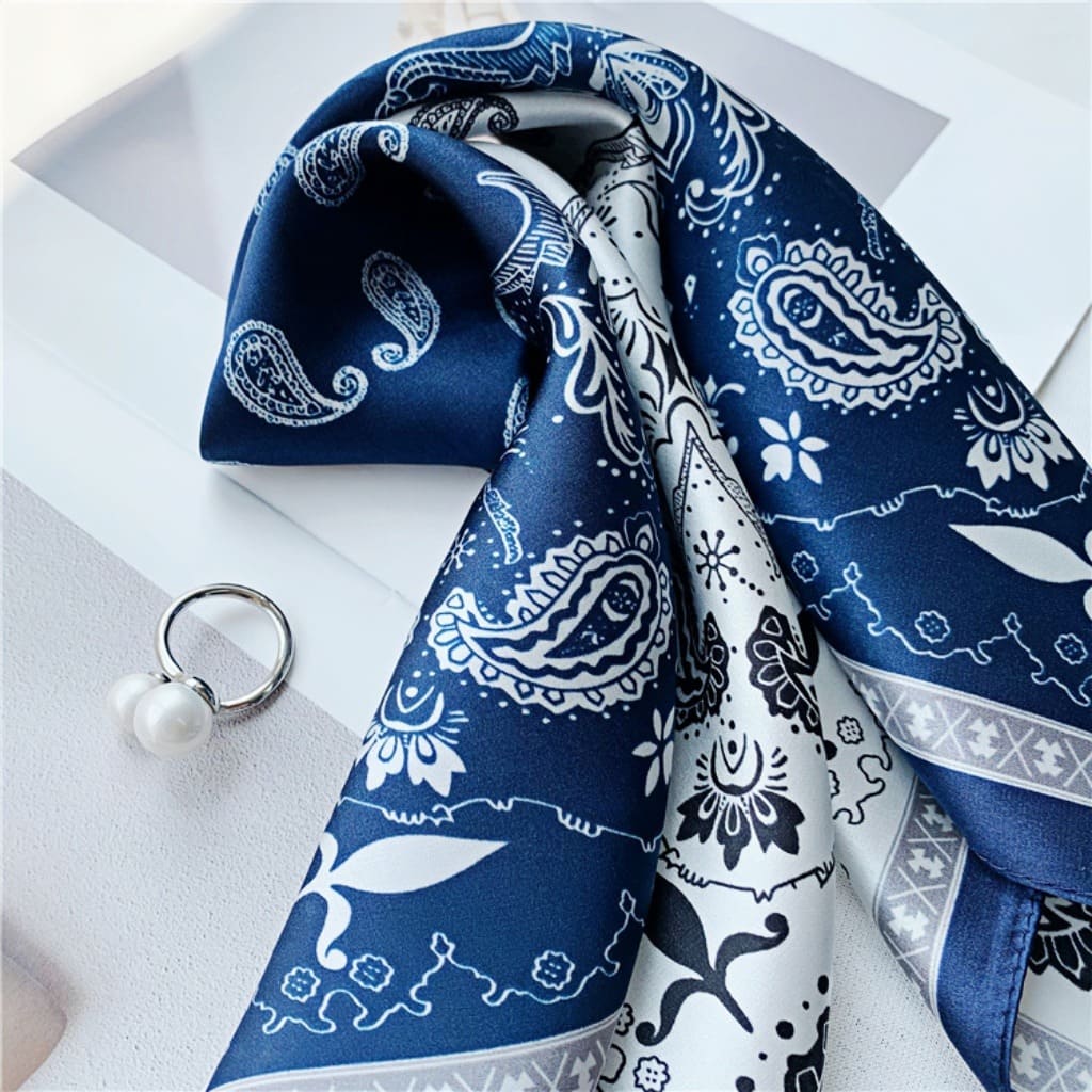 MaraSilk Pure Mulberry Silk Scarf Square Crepe Satin MS20-14