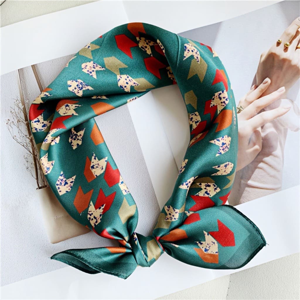 MaraSilk Pure Mulberry Silk Scarf Square Crepe Satin MS20-16