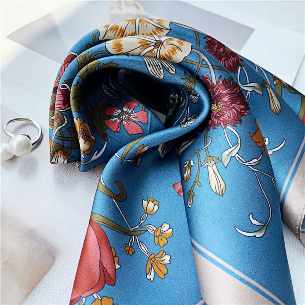 MaraSilk Pure Mulberry Silk Scarf Square Crepe Satin MS20-2