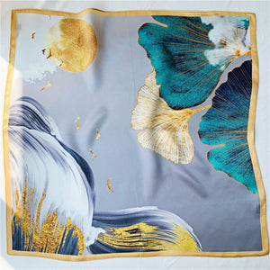 MaraSilk Pure Mulberry Silk Scarf Square Crepe Satin MS20-21