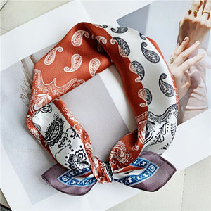 MaraSilk Pure Mulberry Silk Scarf Square Crepe Satin MS20-7