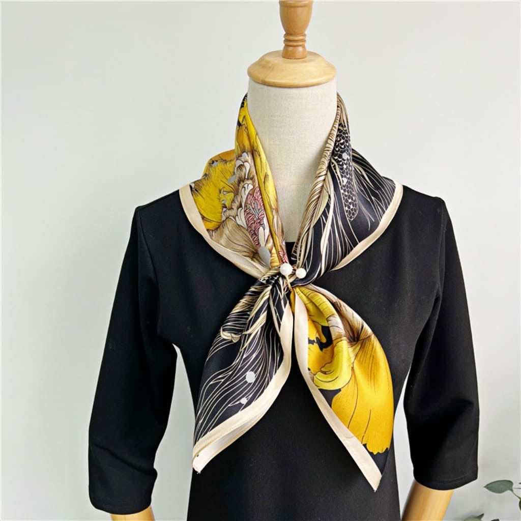 MaraSilk Pure Mulberry Silk Scarf - Square Crepe Satin MS200 25" x 25" MS20001