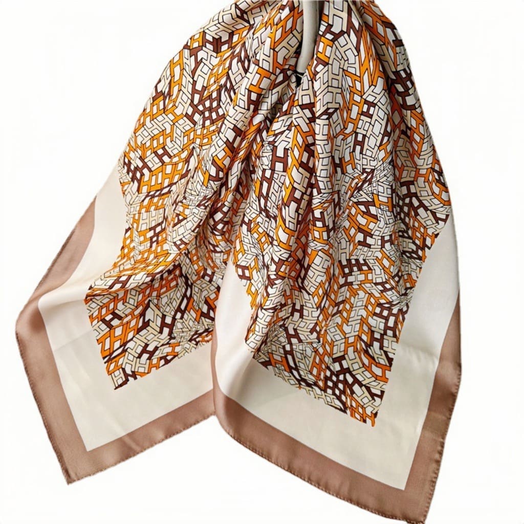 MaraSilk Pure Mulberry Silk Scarf - Square Crepe Satin MS202