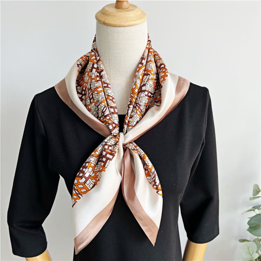 MaraSilk Pure Mulberry Silk Scarf - Square Crepe Satin MS202 25" x 25" MS20201