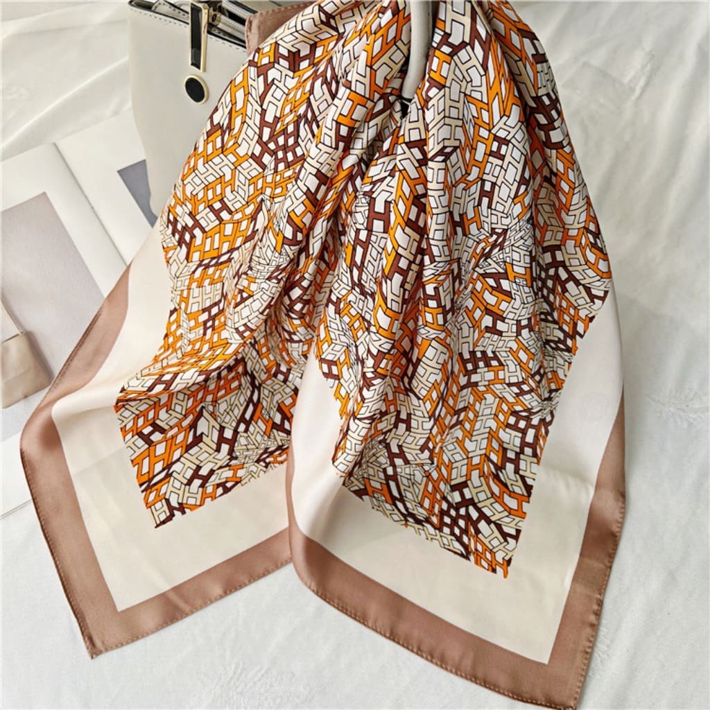 MaraSilk Pure Mulberry Silk Scarf - Square Crepe Satin MS202