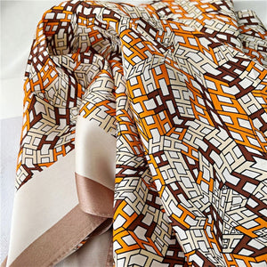 MaraSilk Pure Mulberry Silk Scarf - Square Crepe Satin MS202