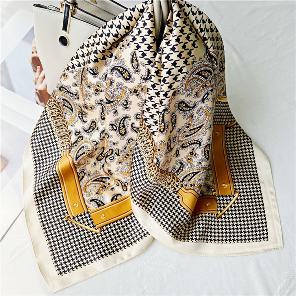 MaraSilk Pure Mulberry Silk Scarf - Square Crepe Satin MS203