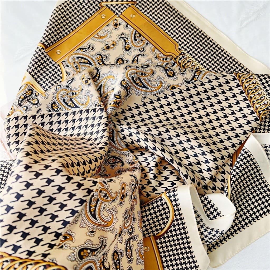 MaraSilk Pure Mulberry Silk Scarf - Square Crepe Satin MS203