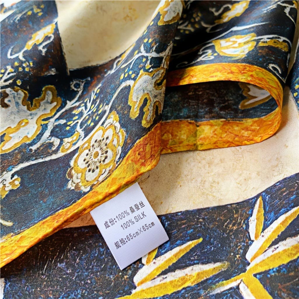 MaraSilk Pure Mulberry Silk Scarf - Square Crepe Satin MS204