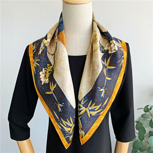 MaraSilk Pure Mulberry Silk Scarf - Square Crepe Satin MS204