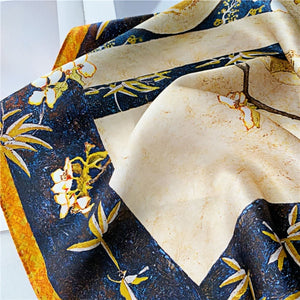 MaraSilk Pure Mulberry Silk Scarf - Square Crepe Satin MS204